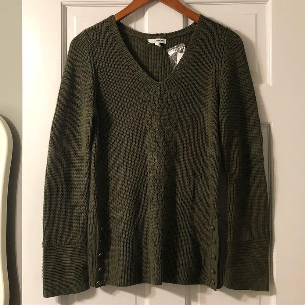 NWT Sonoma Hunter Green Sweater